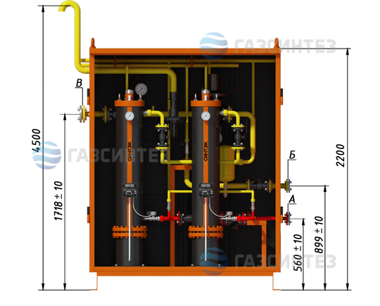Габаритная модель электрической испарительной установки СИНТЭК-И-Э-1000 производства Завода ГазСинтез